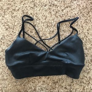 Aloyoga spotlight bra XS black performance leather